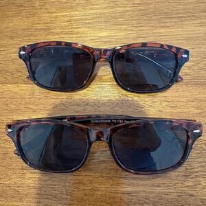 Lot of 2 Brown Tortoise Shell Sunglasses Readers Mens 2 Pair Key West NWOT +2.50